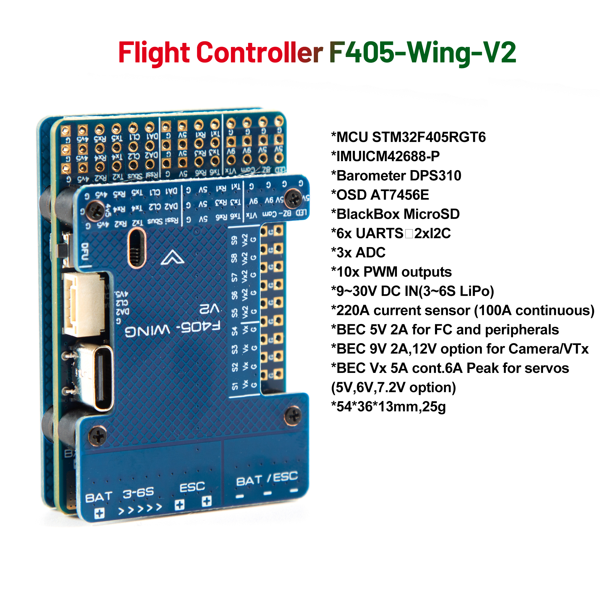 F405 WING V2 FC Flight Control - đánh giá và giá Drone Flight Controller