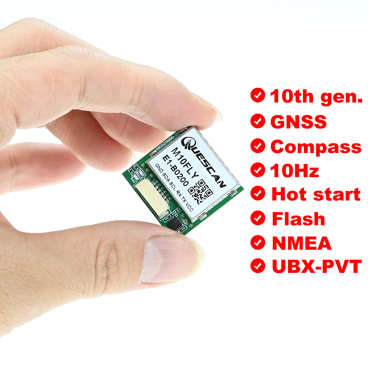 Quescan 25mm*25mm M10FLY 10Hz  - đánh giá và giá Drone Compass
