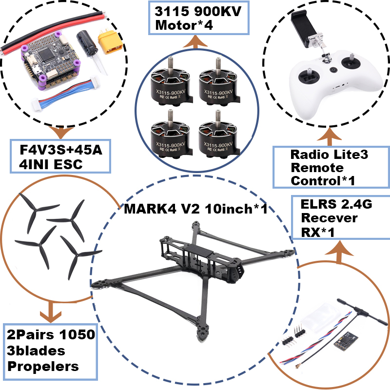 MARK4 V2 10inch F4V3S/F4V3S PL - đánh giá và giá Drone Power Distribution Board