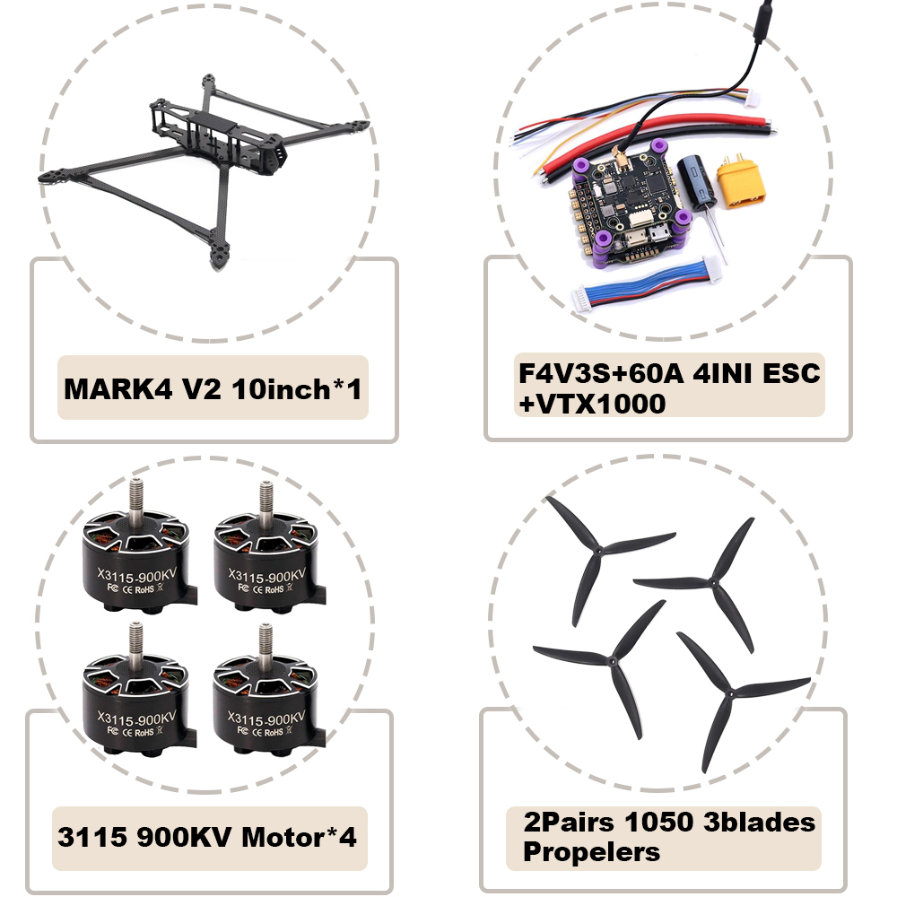 MARK4 V2 10inch F4V3S/F4V3S PL - đánh giá và giá Drone Power Distribution Board