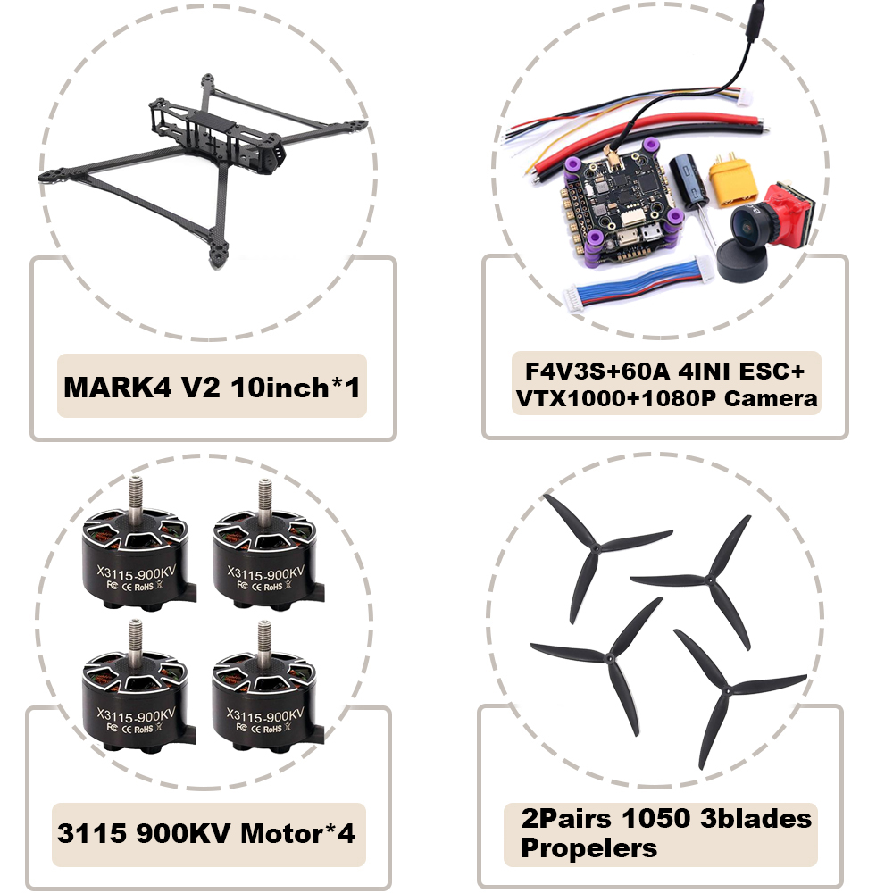 MARK4 V2 10inch F4V3S/F4V3S PL - đánh giá và giá Drone Power Distribution Board