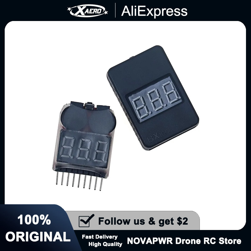 1-8S Battery Voltage Tester Al - đánh giá và giá Drone Buzzer