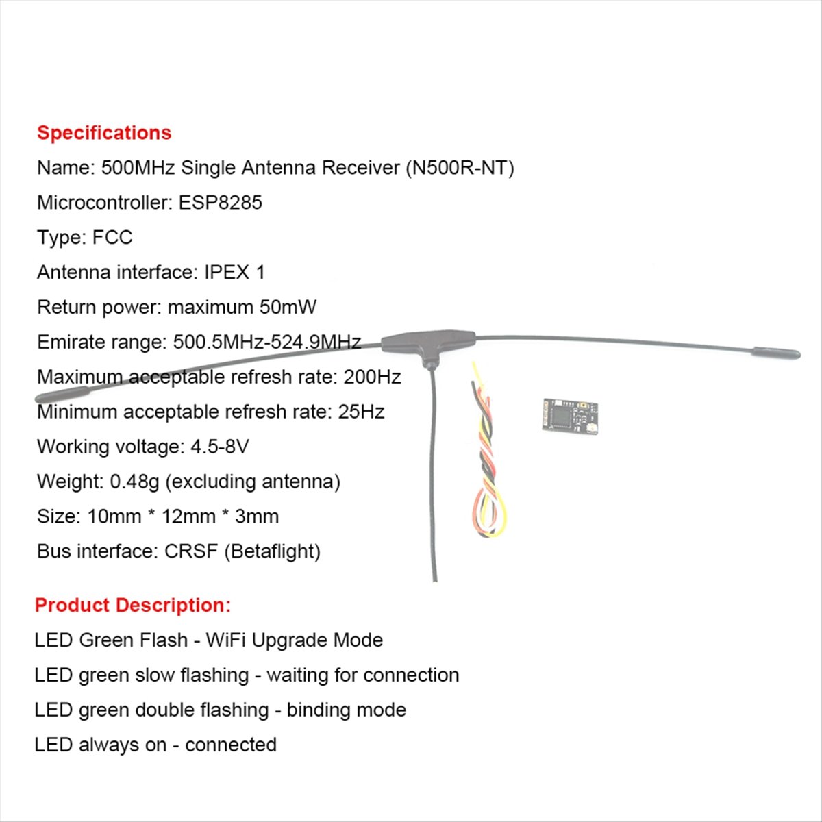 500MHz Receiver 500.5MHz-524.9 - đánh giá và giá Drone Receiver